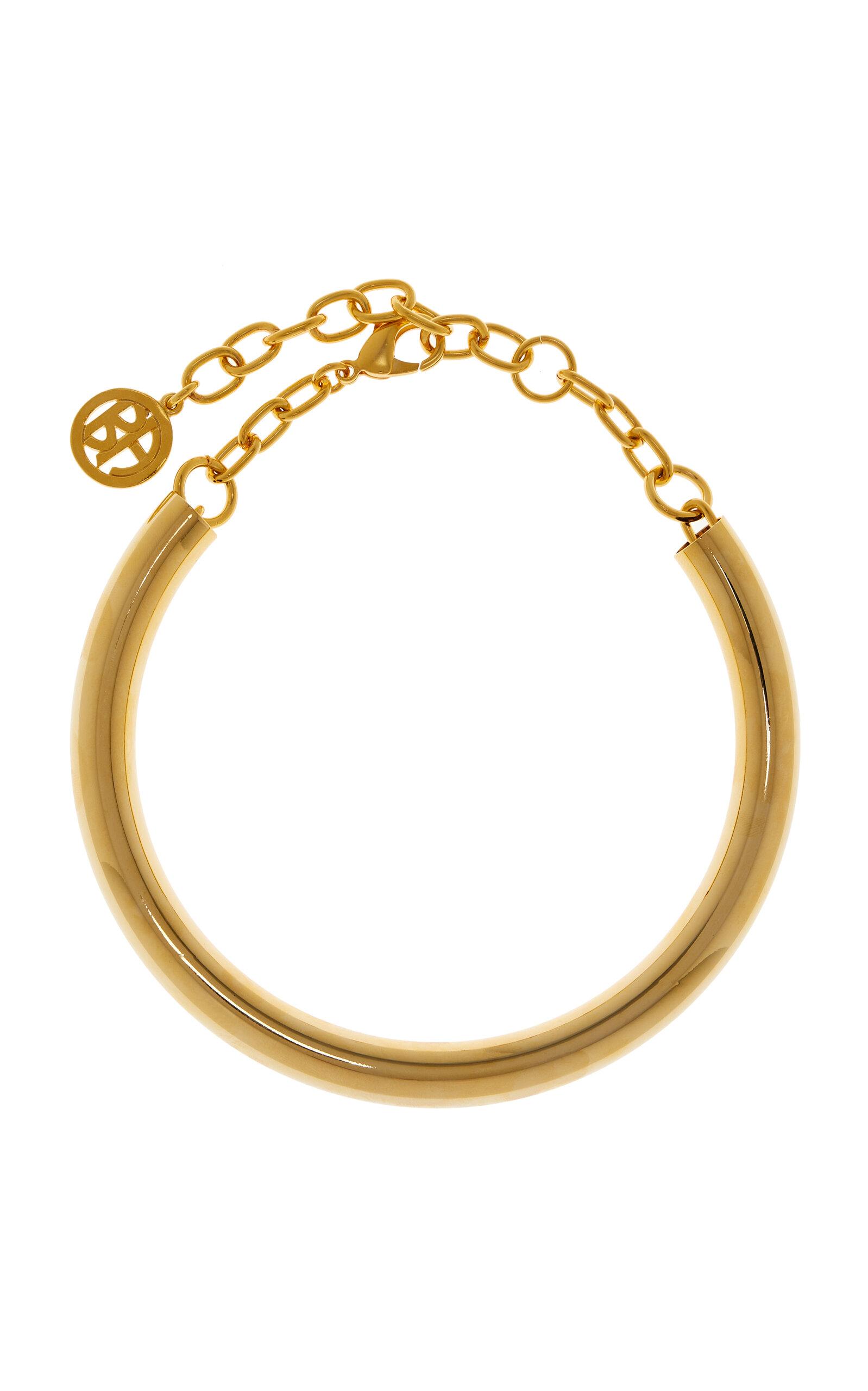 Exclusive Tubular 24K Yellow Gold-Plated Necklace