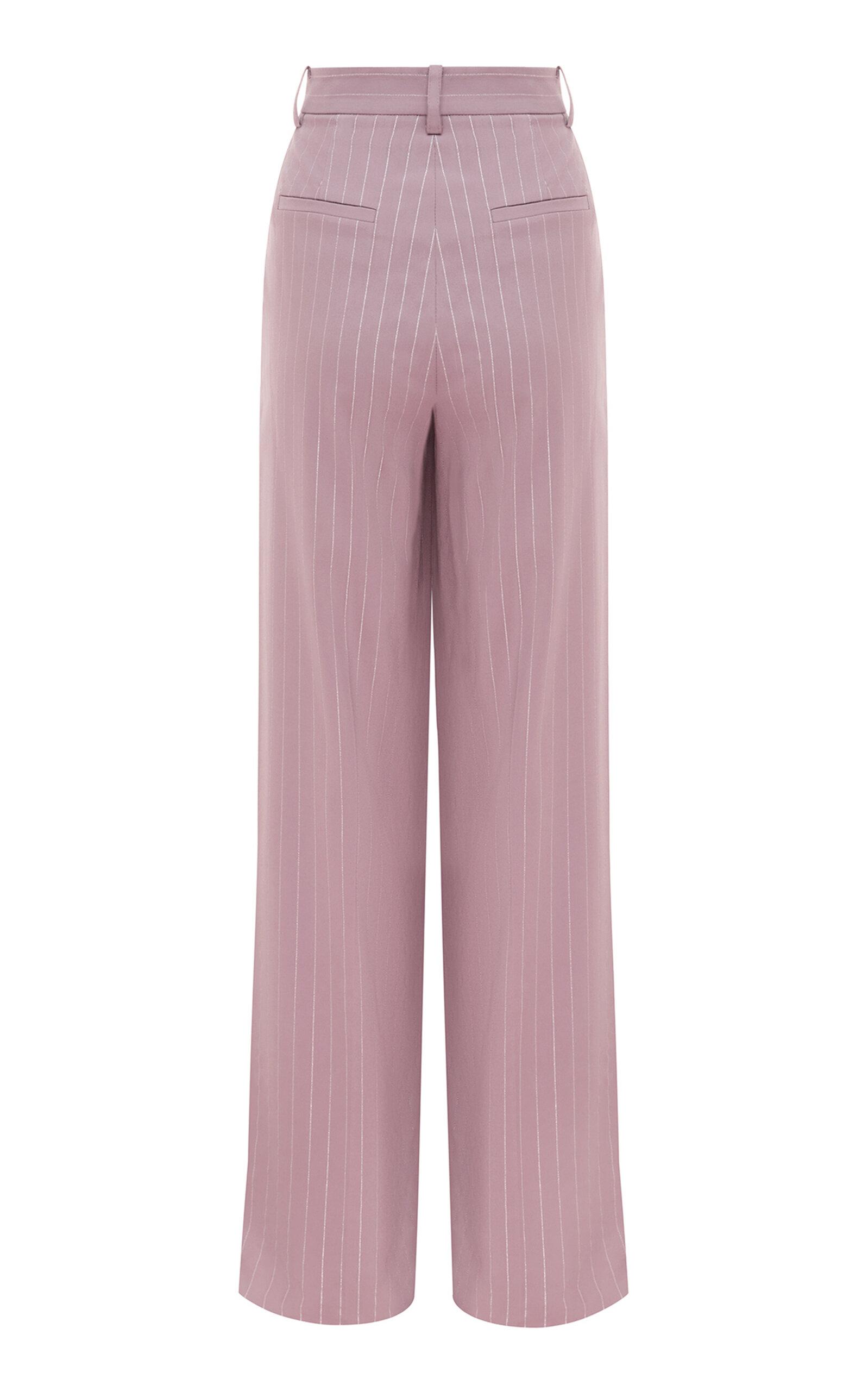 Tailored Twill-Lurex Pinstripe Trousers