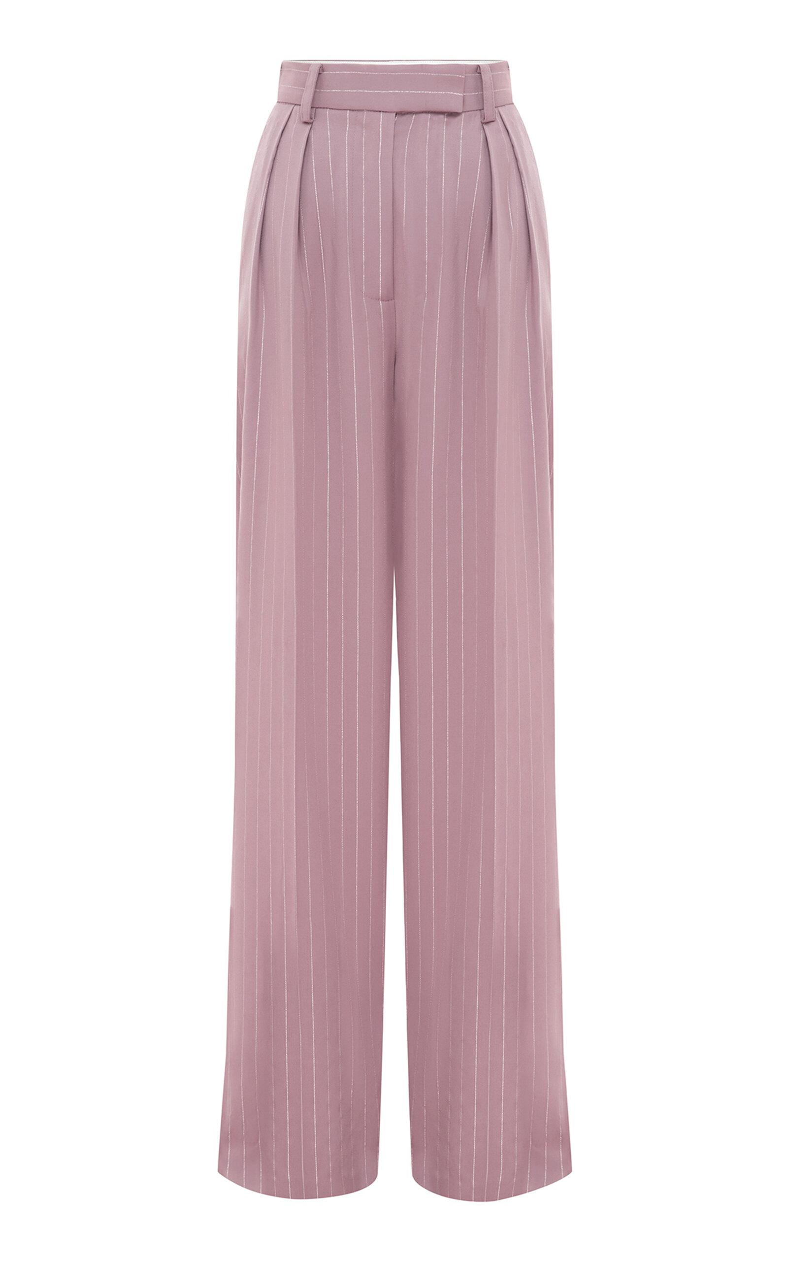 Tailored Twill-Lurex Pinstripe Trousers