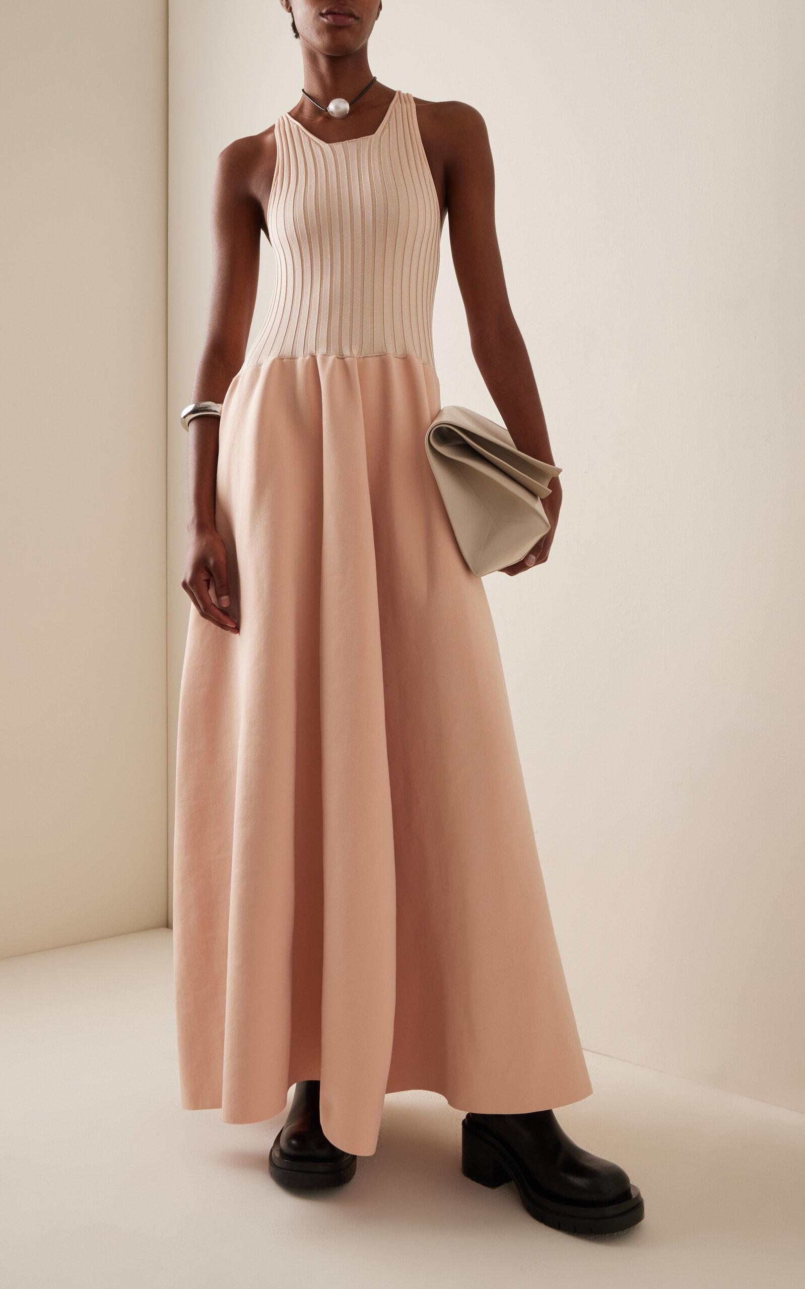 Sleeveless Ribbed-Knit Maxi Dress