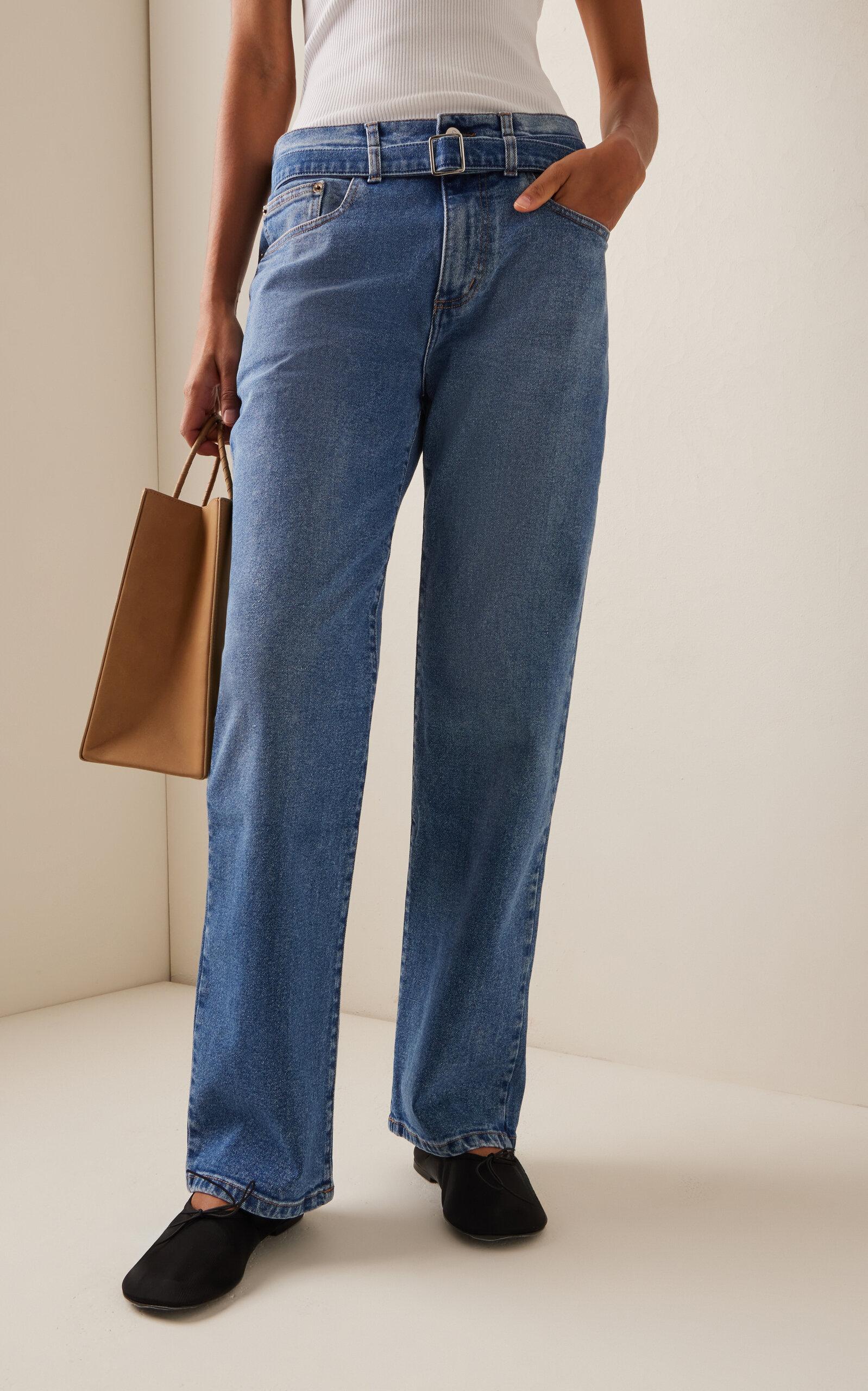 Ellsworth Stretch Low-Rise Straight-Leg Jeans