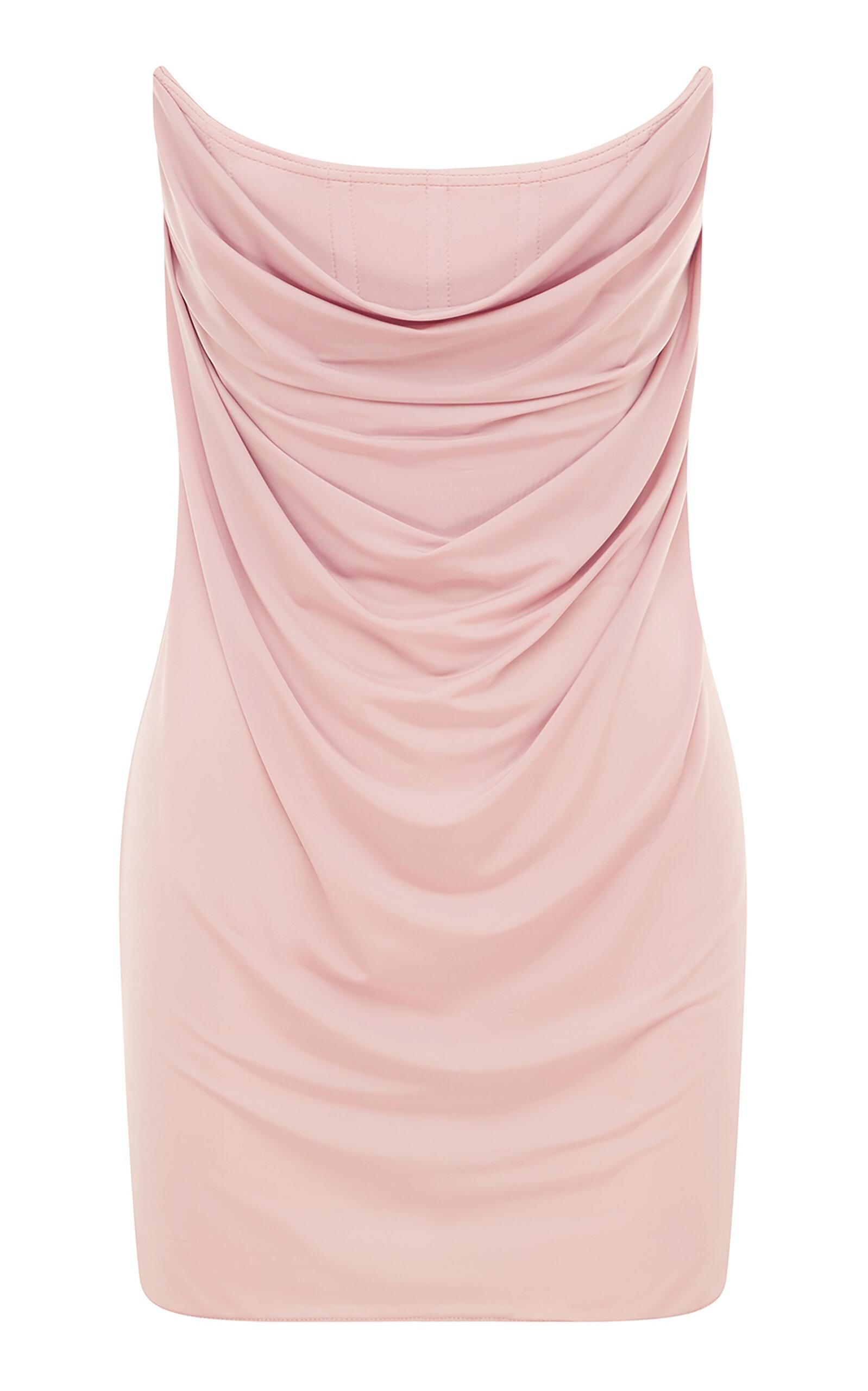 Draped Jersey Corset Mini Dress