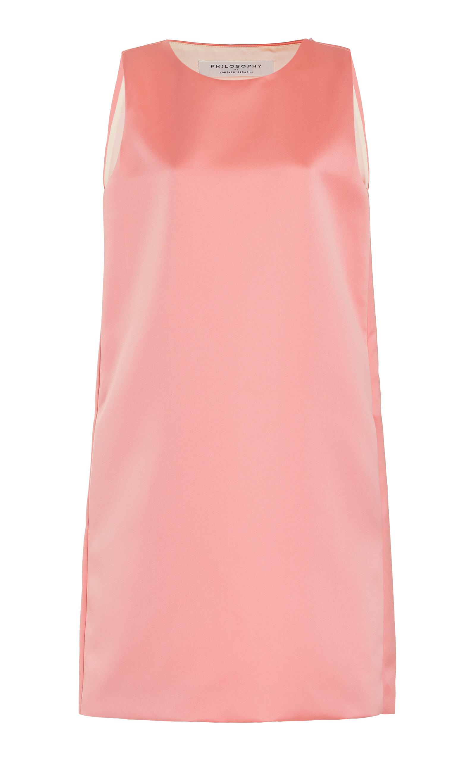 Sleeveless Duchess Satin Mini Dress