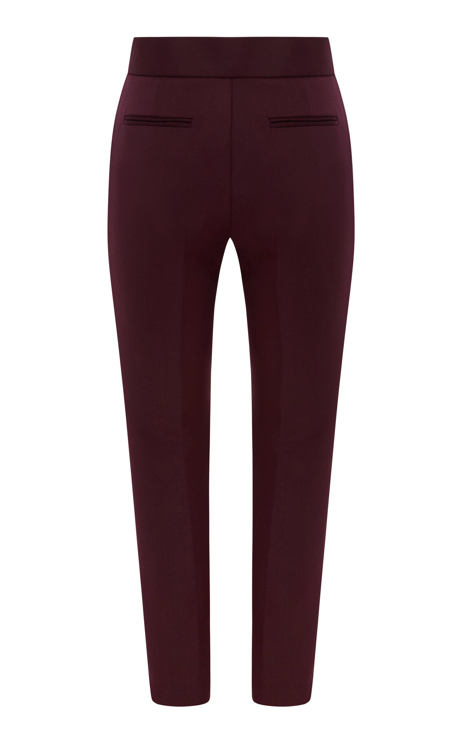 Cropped Wool Straight-Leg Pants