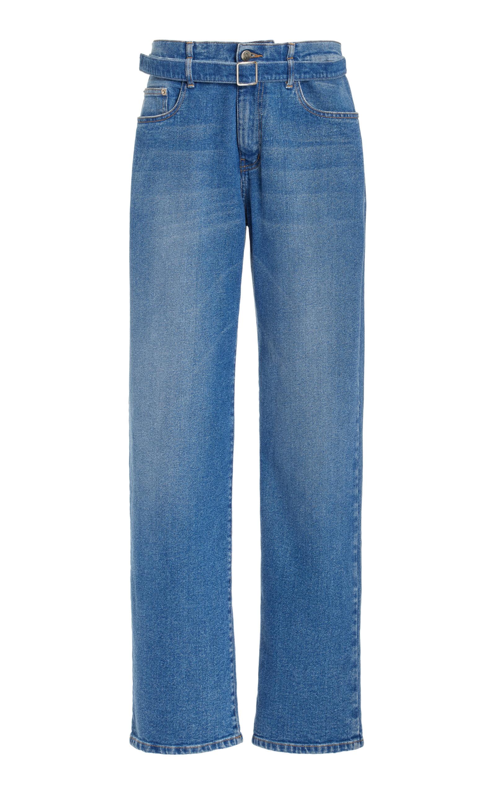 Ellsworth Stretch Low-Rise Straight-Leg Jeans