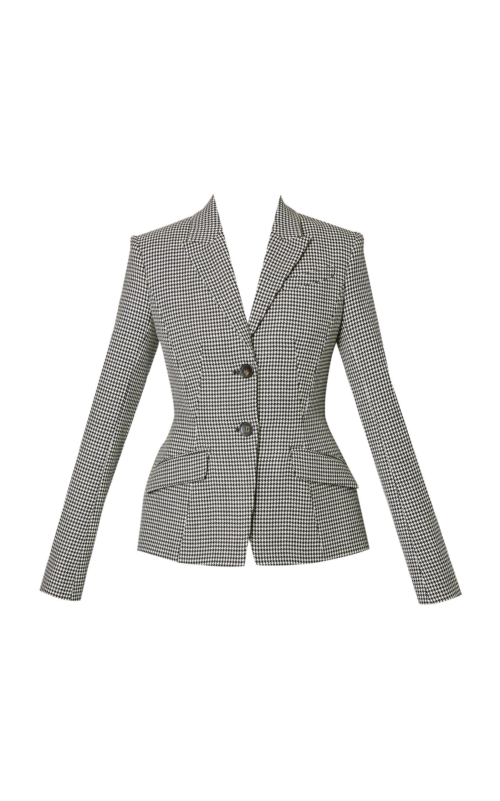 Wool Houndstooth Blazer