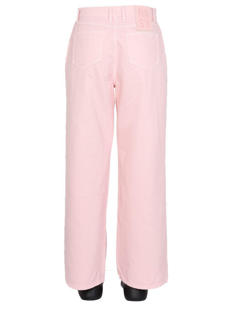 Raf Simons Wide Leg Pants in Pink