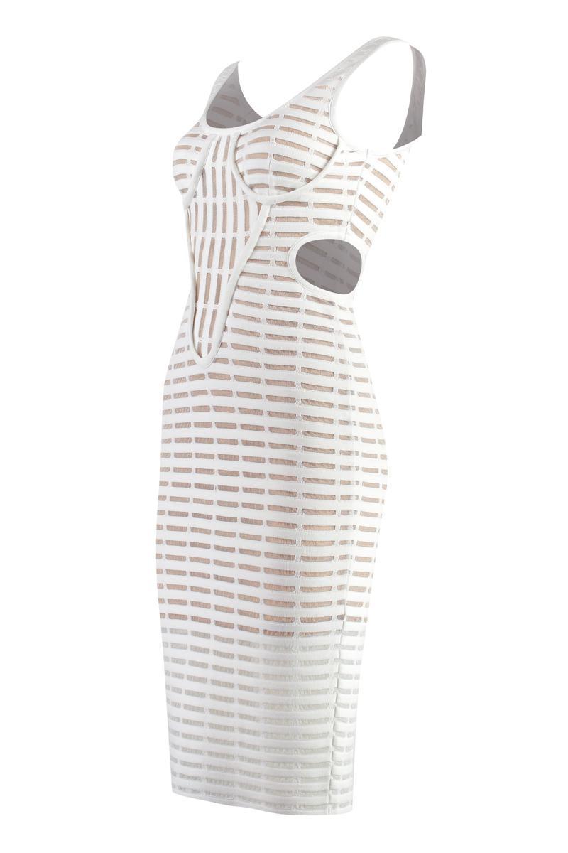 Genny Knitted Dress in White