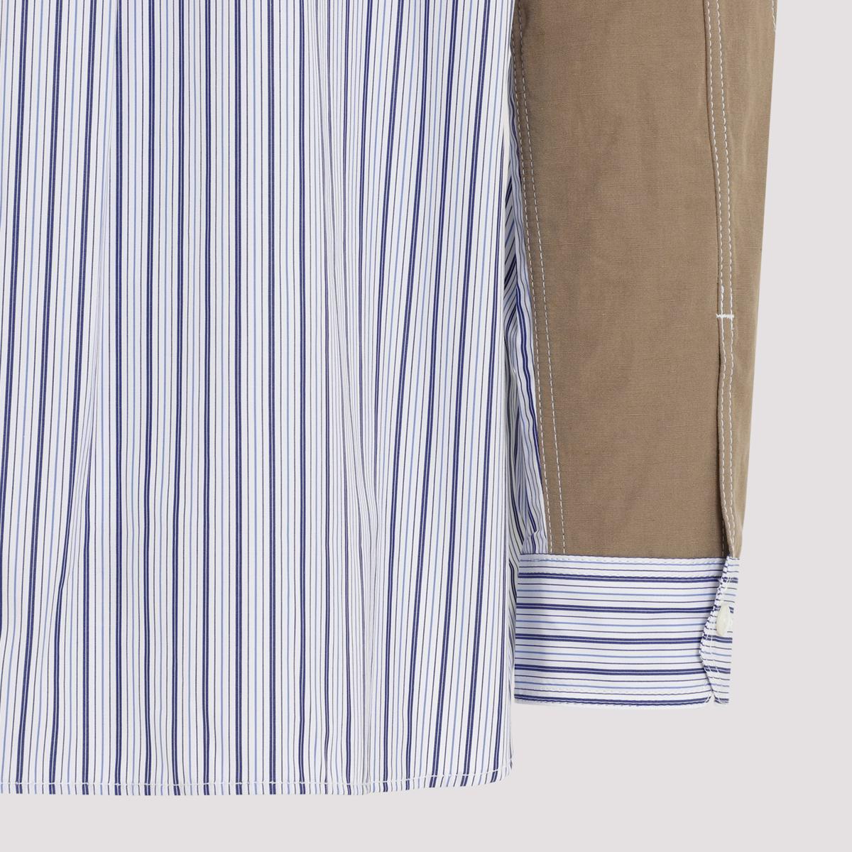 Junya Watanabe MAN Striped Panelled Long-Sleeve Shirt