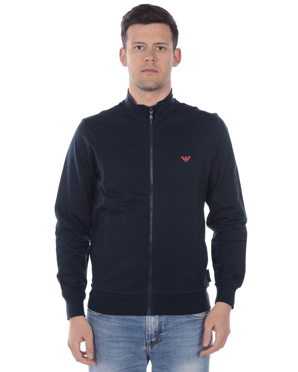 Ea7 Emporio Armani Sweatshirt Hoodie in Blue