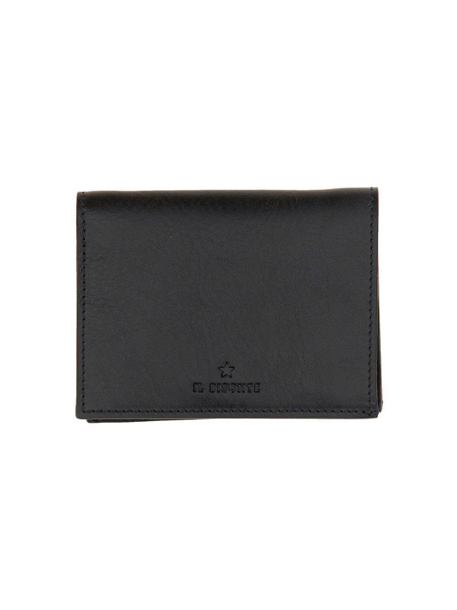 Il Bisonte Small Leather Wallet in Black