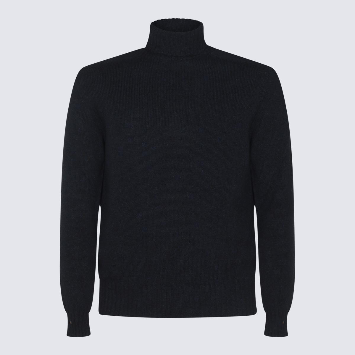 Malo Dark Blue Wool Knitwear in Abissi