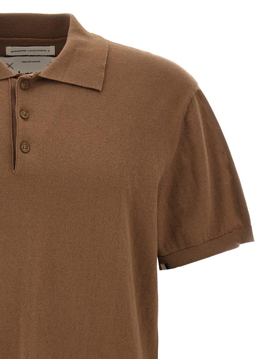 Extreme Cashmere 'N°352 Avenue' Polo Shirt in Brown