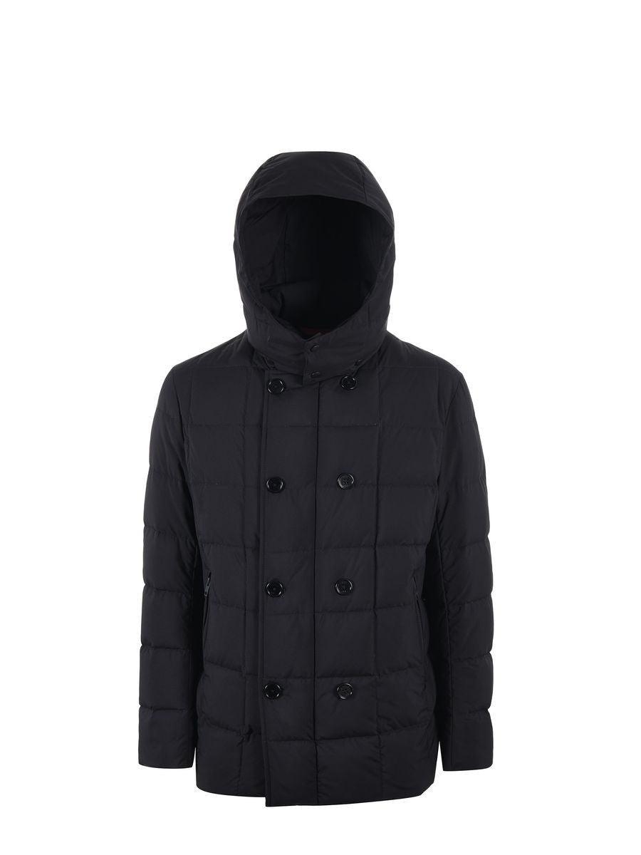 Fay Quilted Nylon Down Jacket in Black