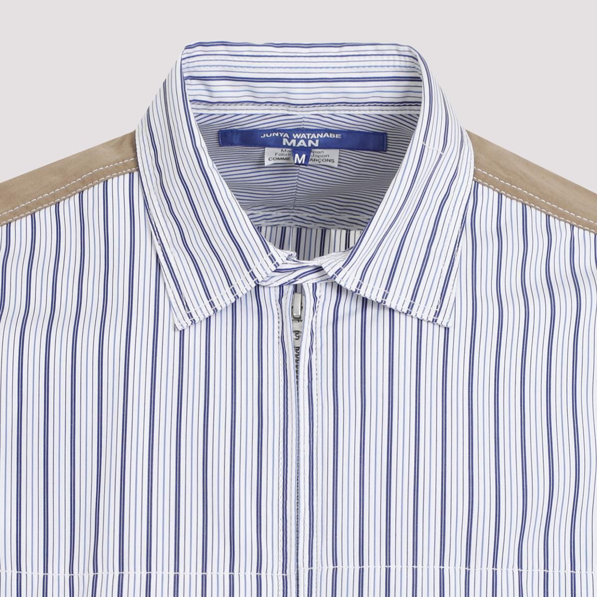 Junya Watanabe MAN Striped Panelled Long-Sleeve Shirt