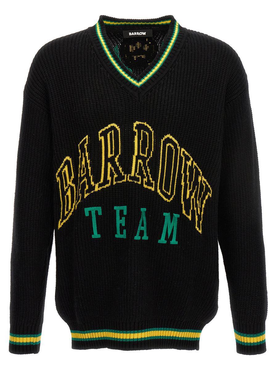 Barrow Logo Embroidery Sweater in Black