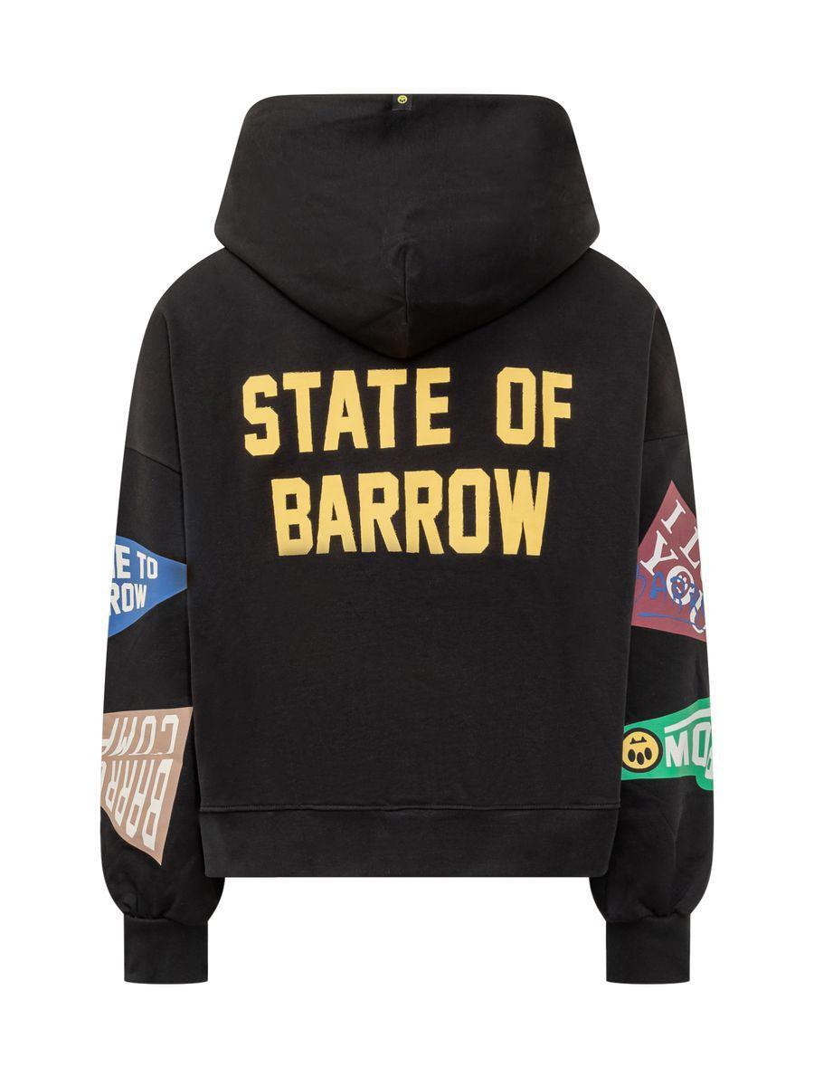 Barrow Black Cotton Sweatshirt in Black