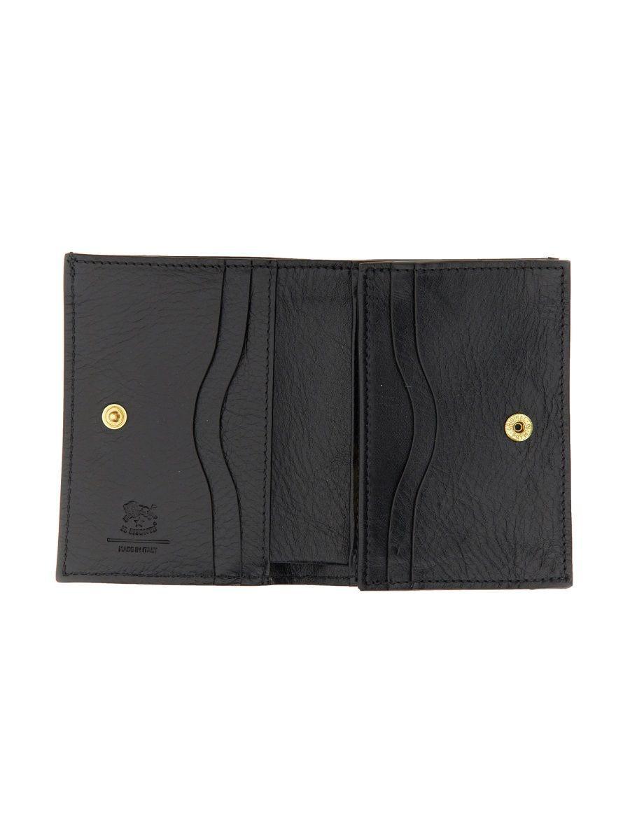 Il Bisonte Small Leather Wallet in Black