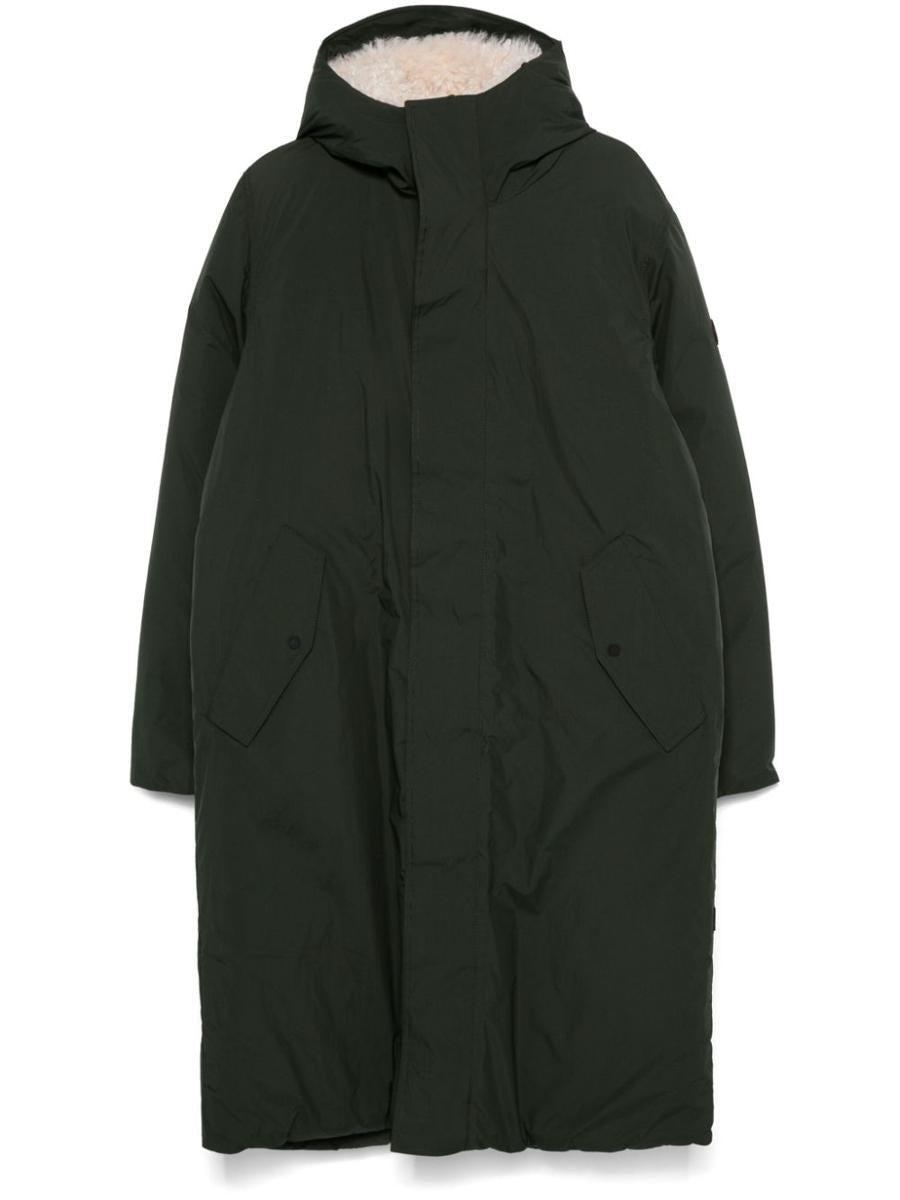 Save The Duck Long Padded Killian Jacket in Green