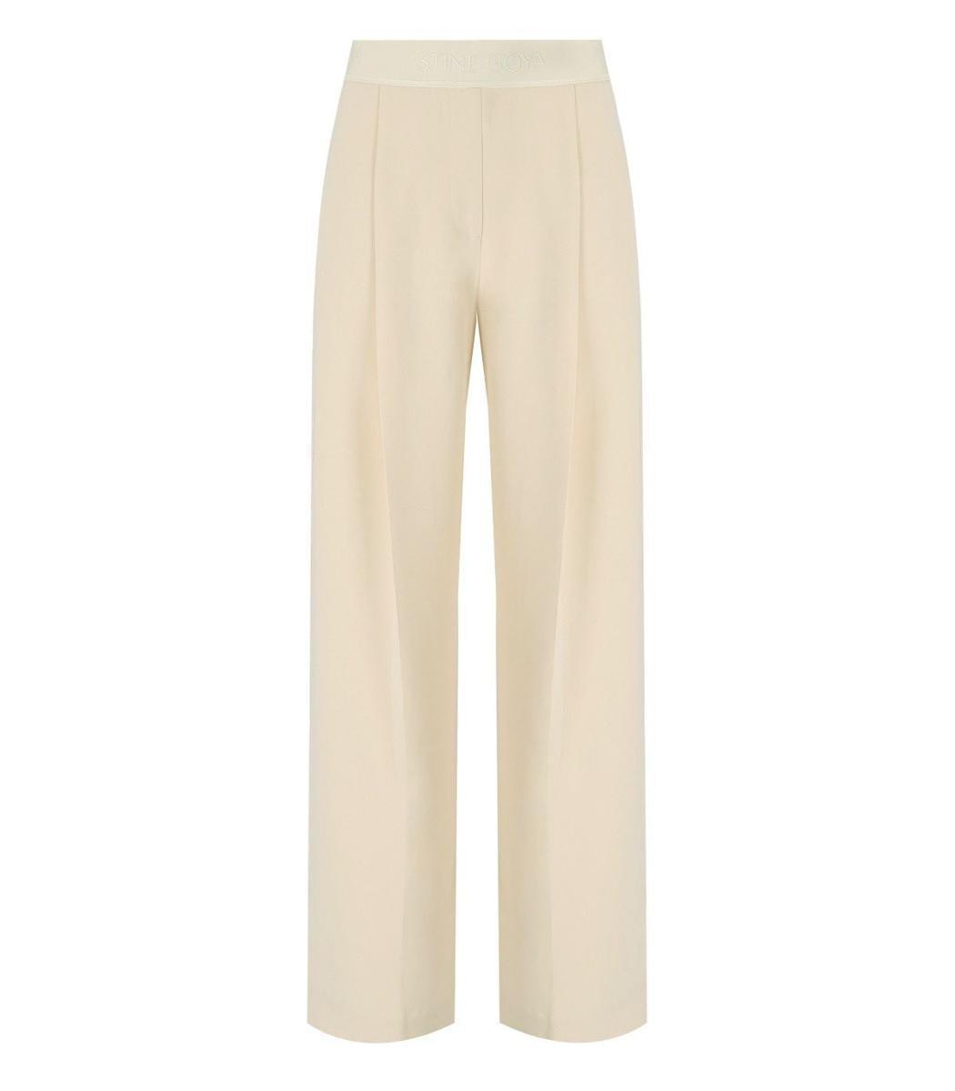 Stine Goya Ciara Ivory Wide Leg Trousers