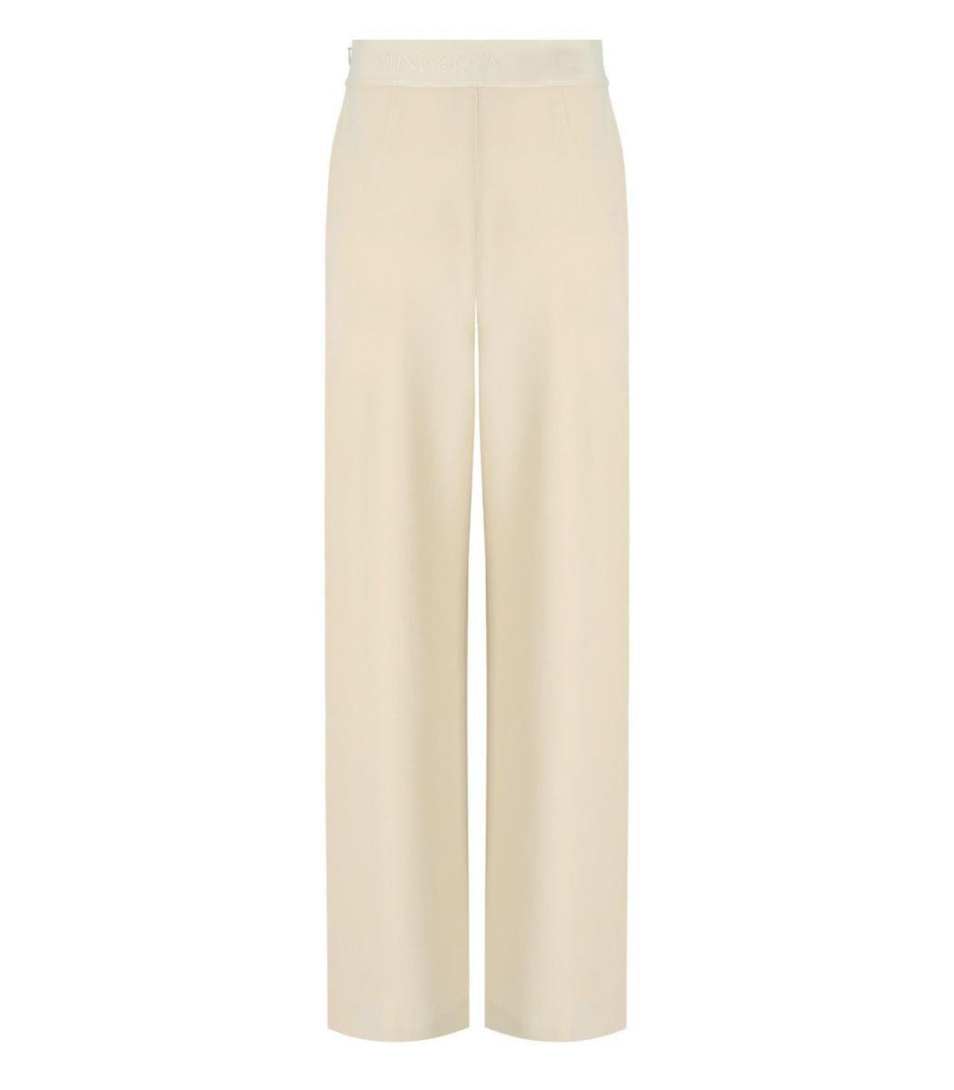 Stine Goya Ciara Ivory Wide Leg Trousers