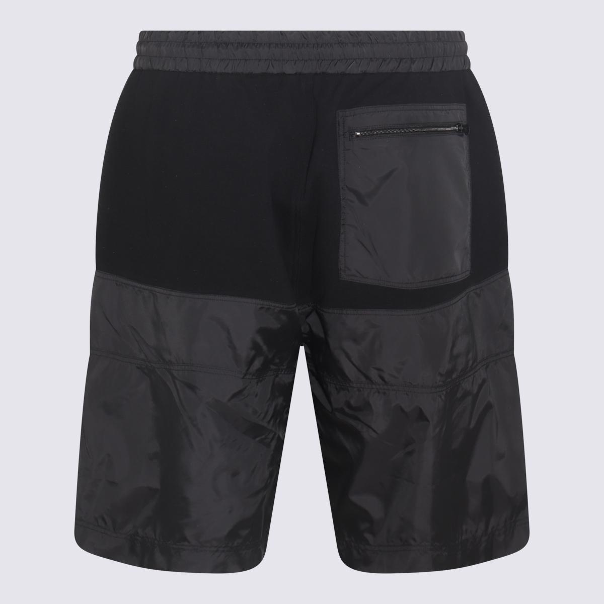 Undercover Black Cotton Shorts in Multicolor