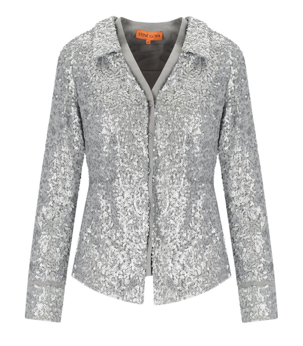 Stine Goya Grey Sequins Shirt