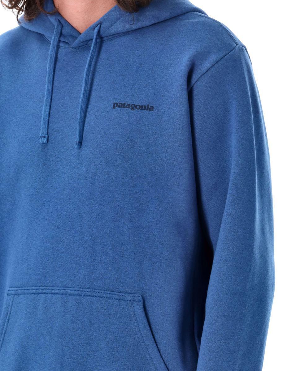 Patagonia Logo Hoodie in Endless Blue