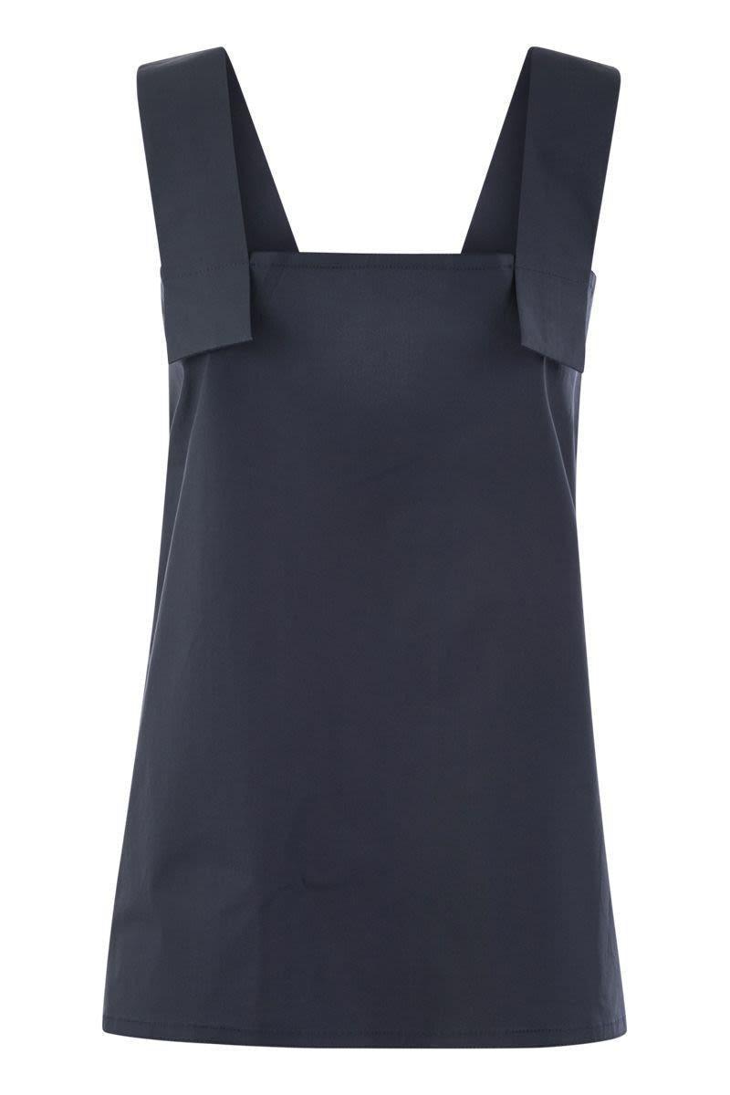 Antonelli Cotton Flared Top in Blue