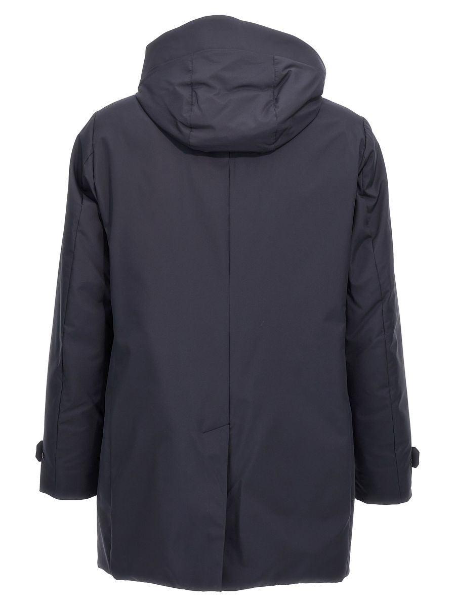 Moorer Navy Blue Coat in Blue