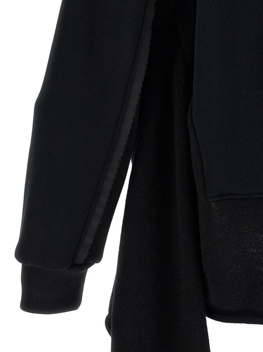 Undercover Two-Material Hoodie in Black