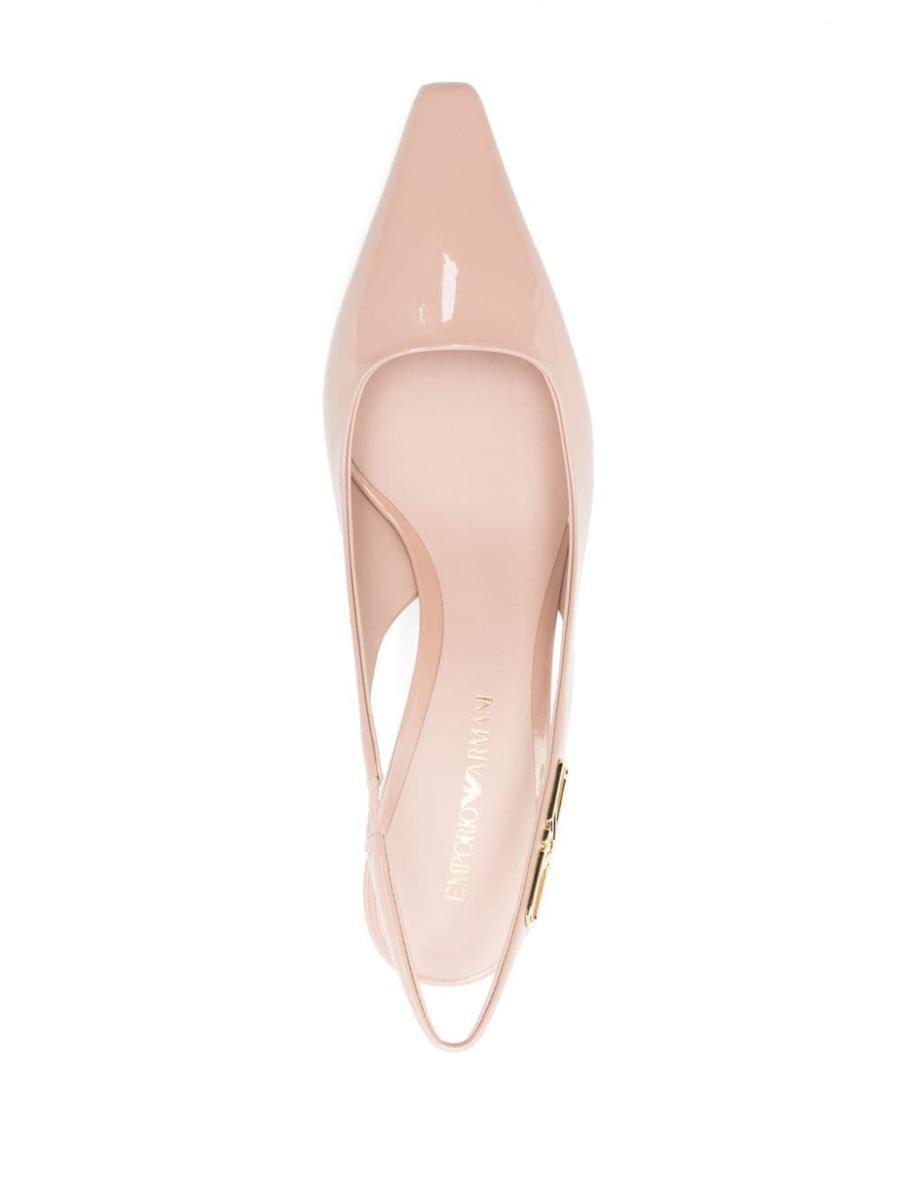 Ea7 Emporio Armani Leather Pumps in Powder