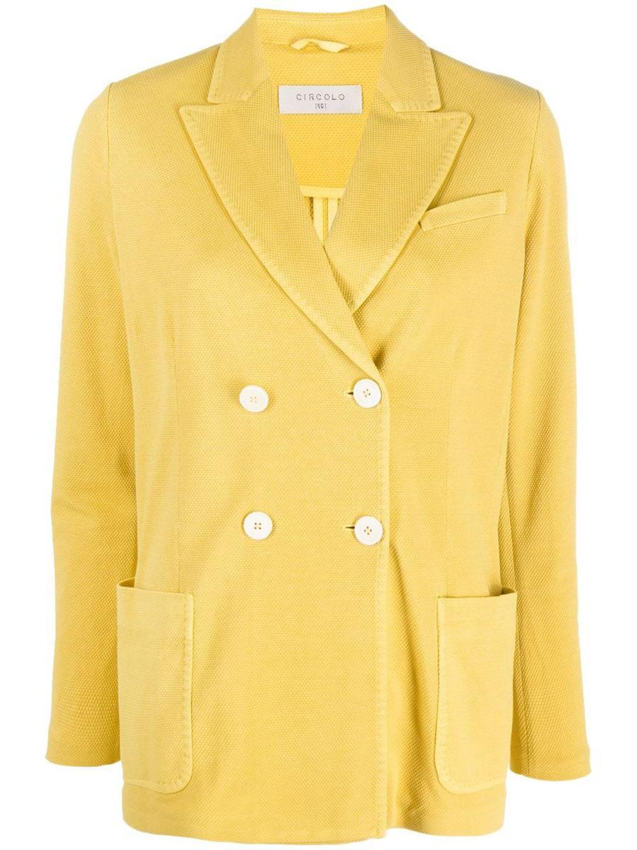 Circolo 1901 Double Breasted Jacket in Yellow