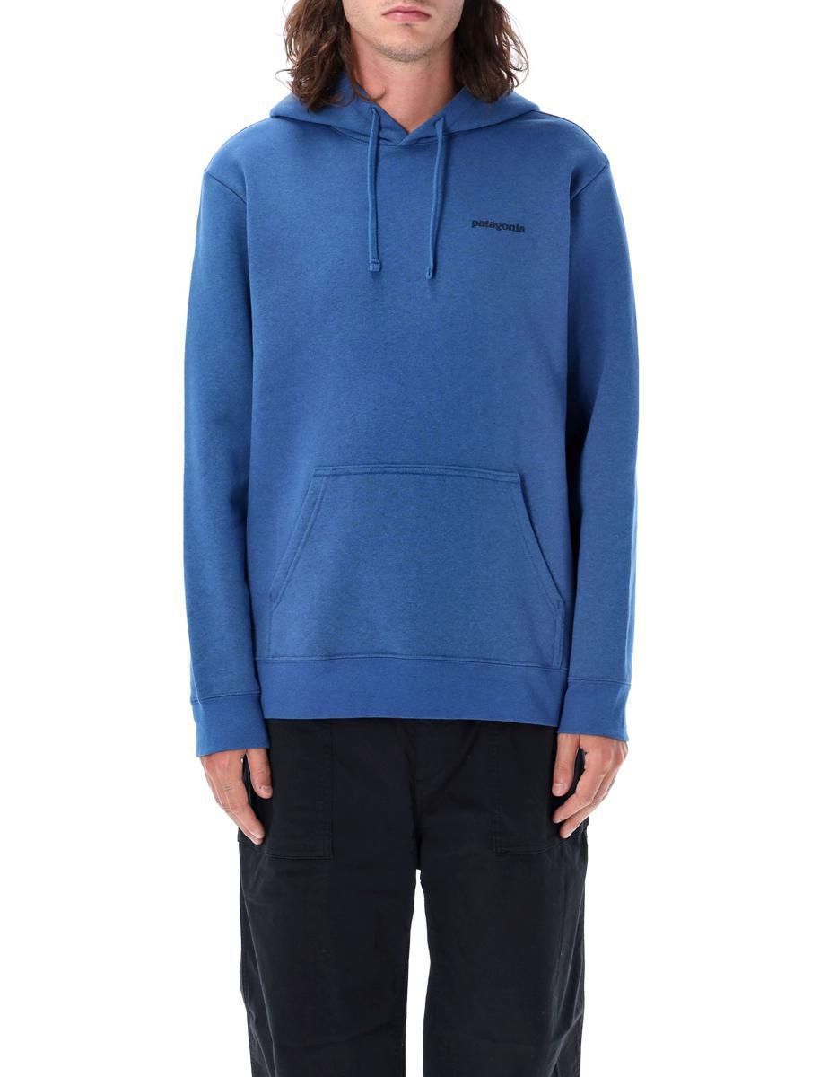 Patagonia Logo Hoodie in Endless Blue