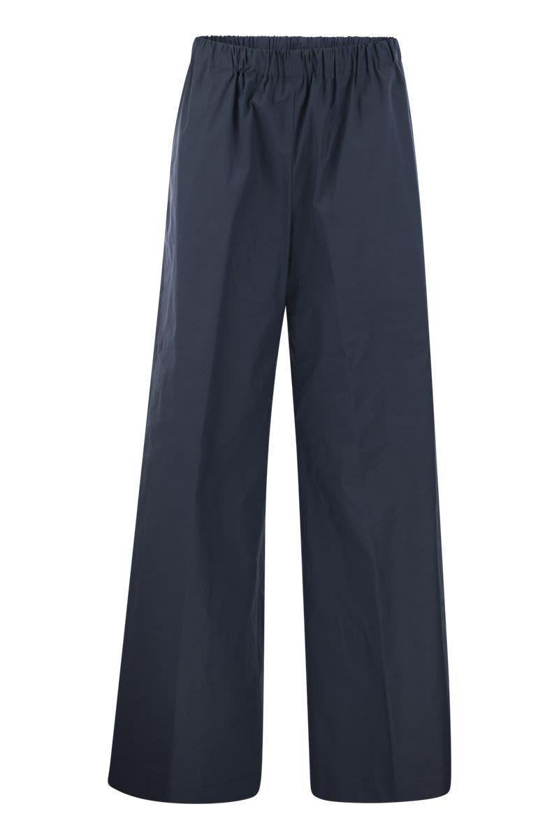 Antonelli Steven - Stretch Cotton Loose-Fitting Trousers in Blue