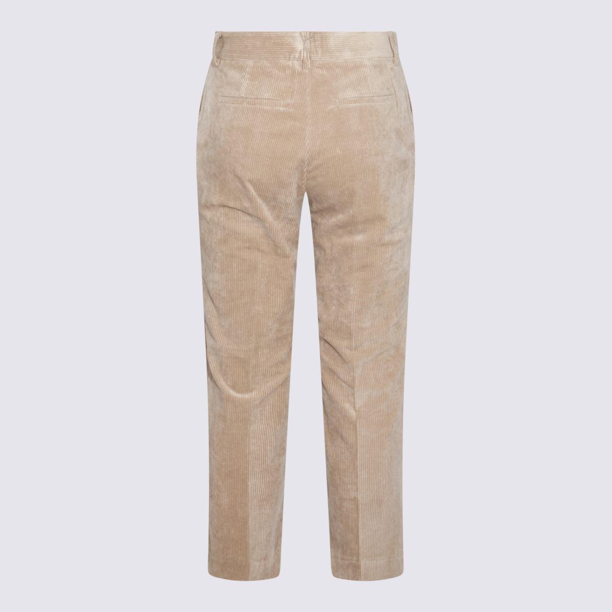 Antonelli Beige Cotton Pants in Beige