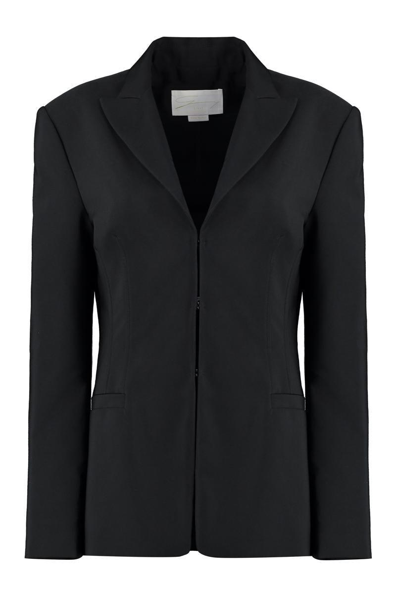 Genny Techno Fabric Jacket in Black