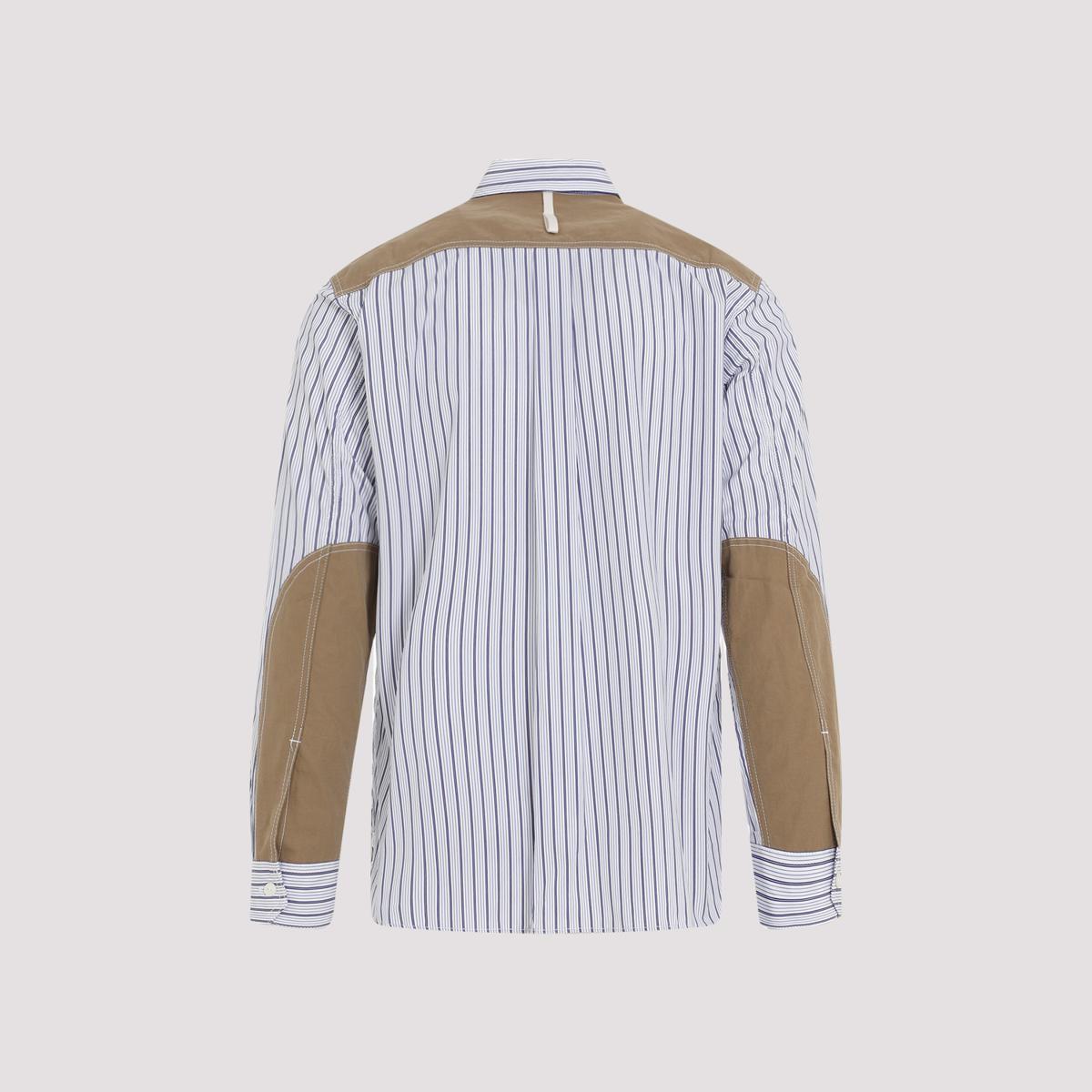 Junya Watanabe MAN Striped Panelled Long-Sleeve Shirt