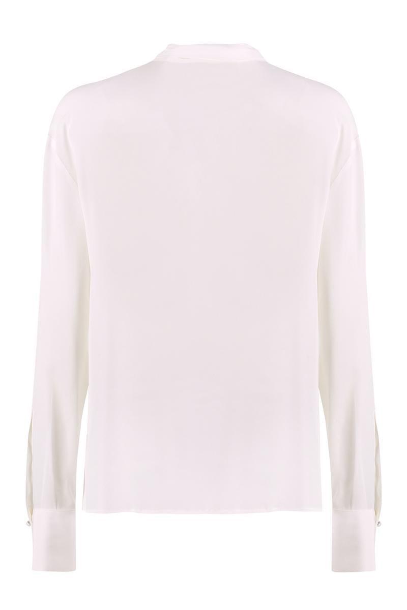 Genny Crepe De Chine Shirt in White