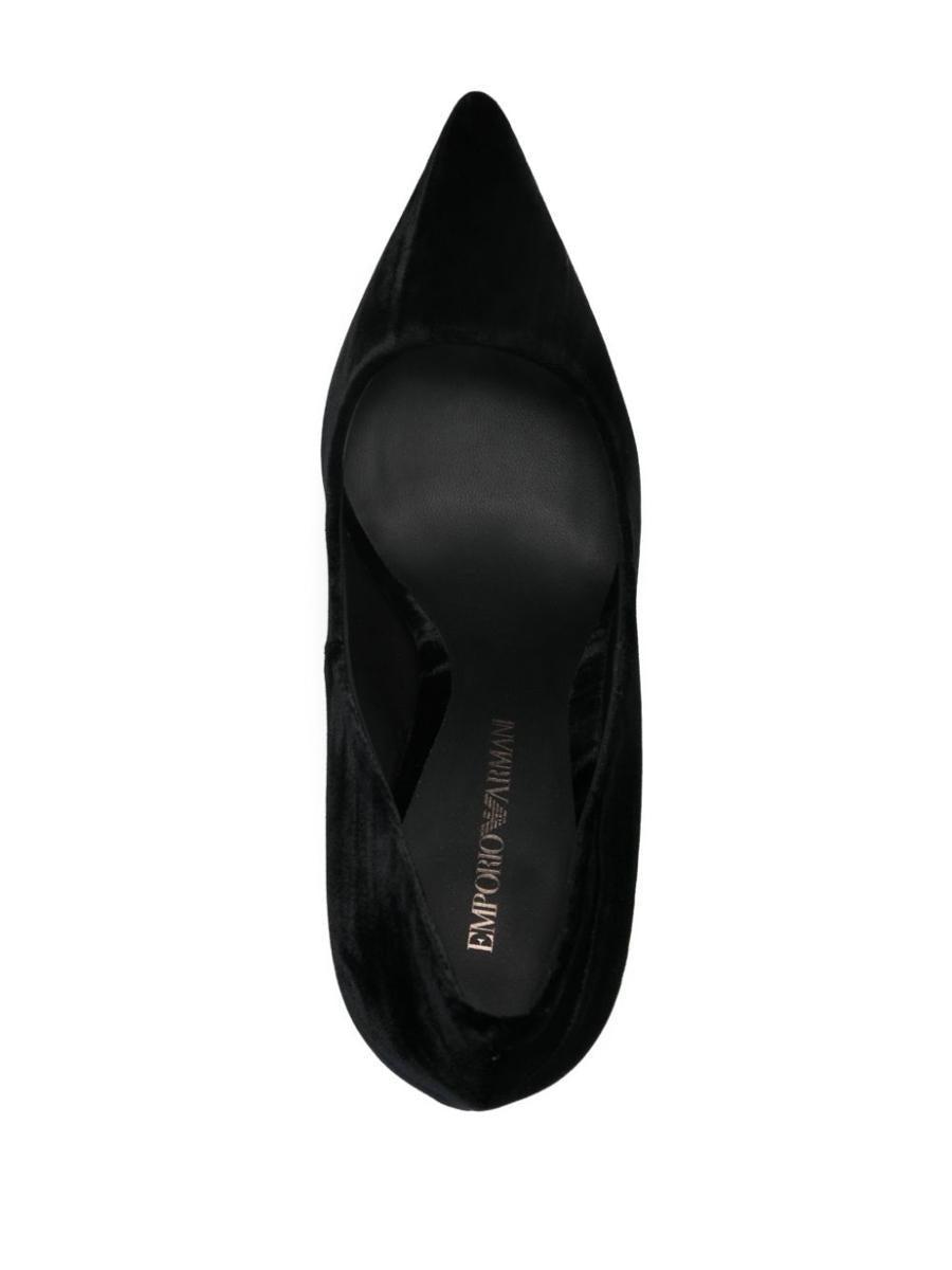 Ea7 Emporio Armani Velvet Pumps in Black