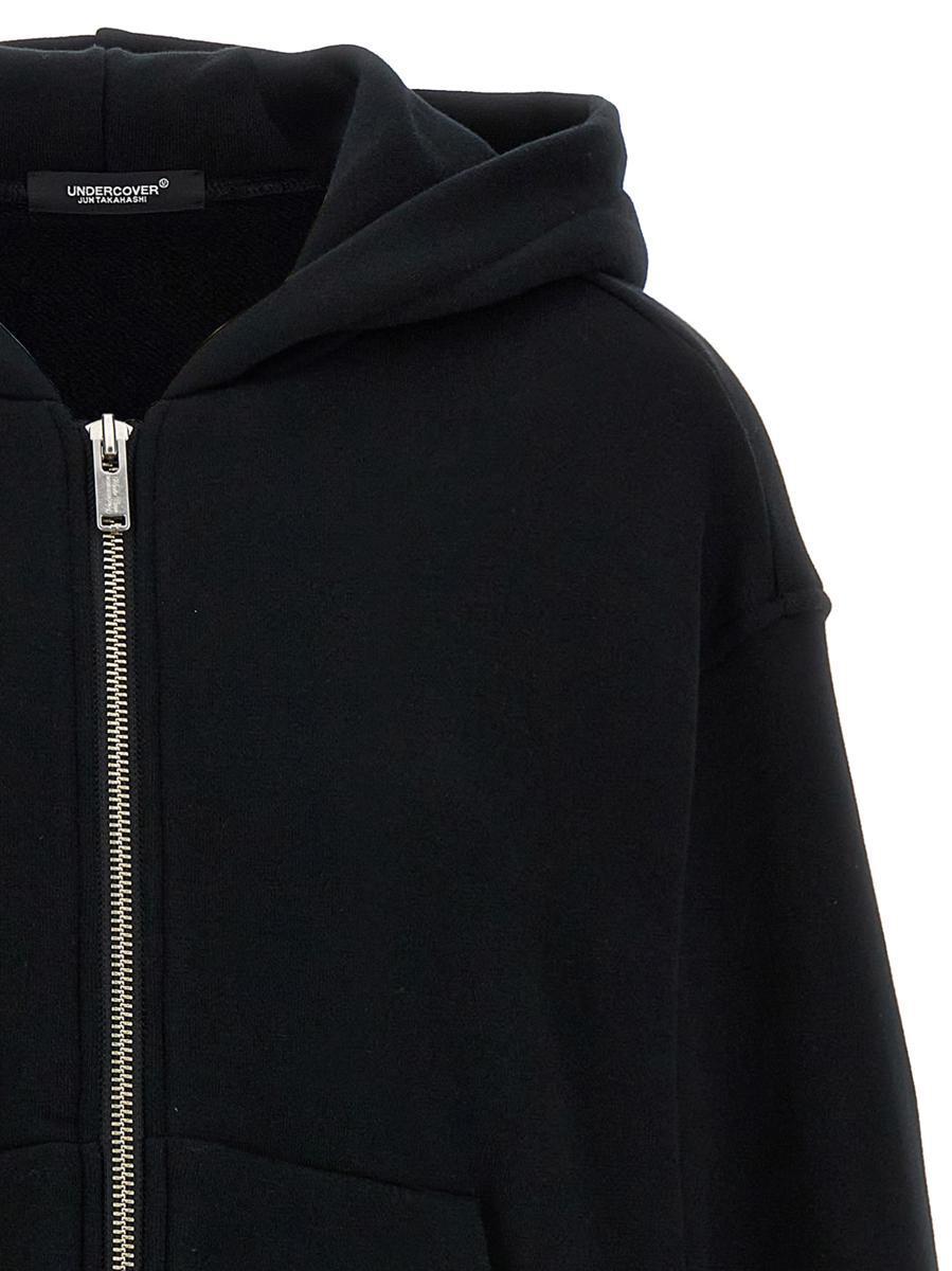 Undercover Two-Material Hoodie in Black