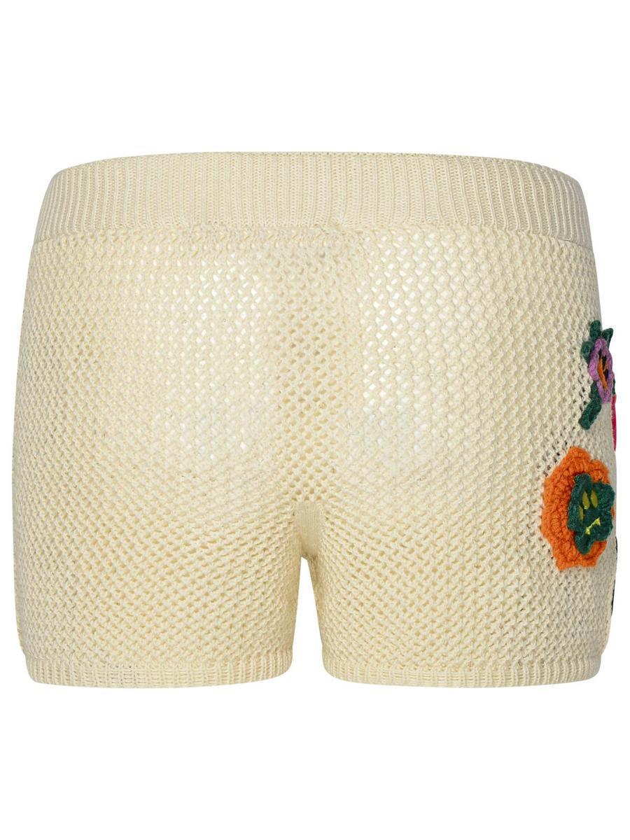 Barrow Ivory Cotton Shorts in Beige