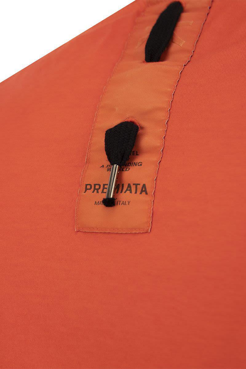 Premiata Cotton T-Shirt With Logo in Orange