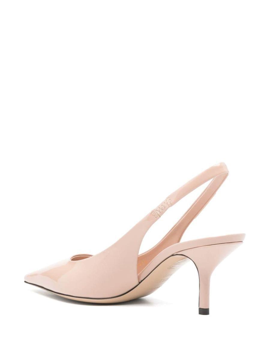 Ea7 Emporio Armani Leather Pumps in Powder