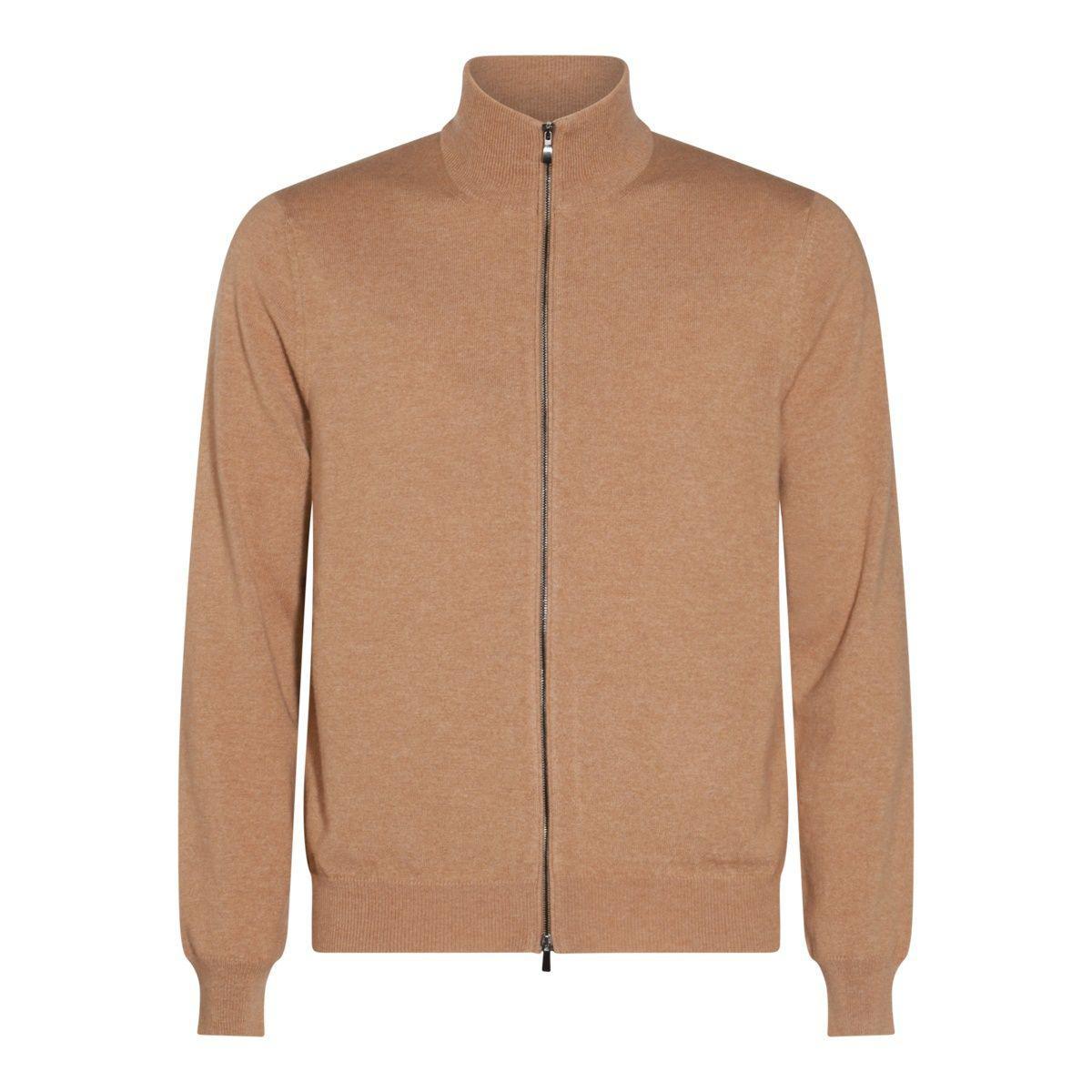 Malo Beige Wool Knitwear in Arachide