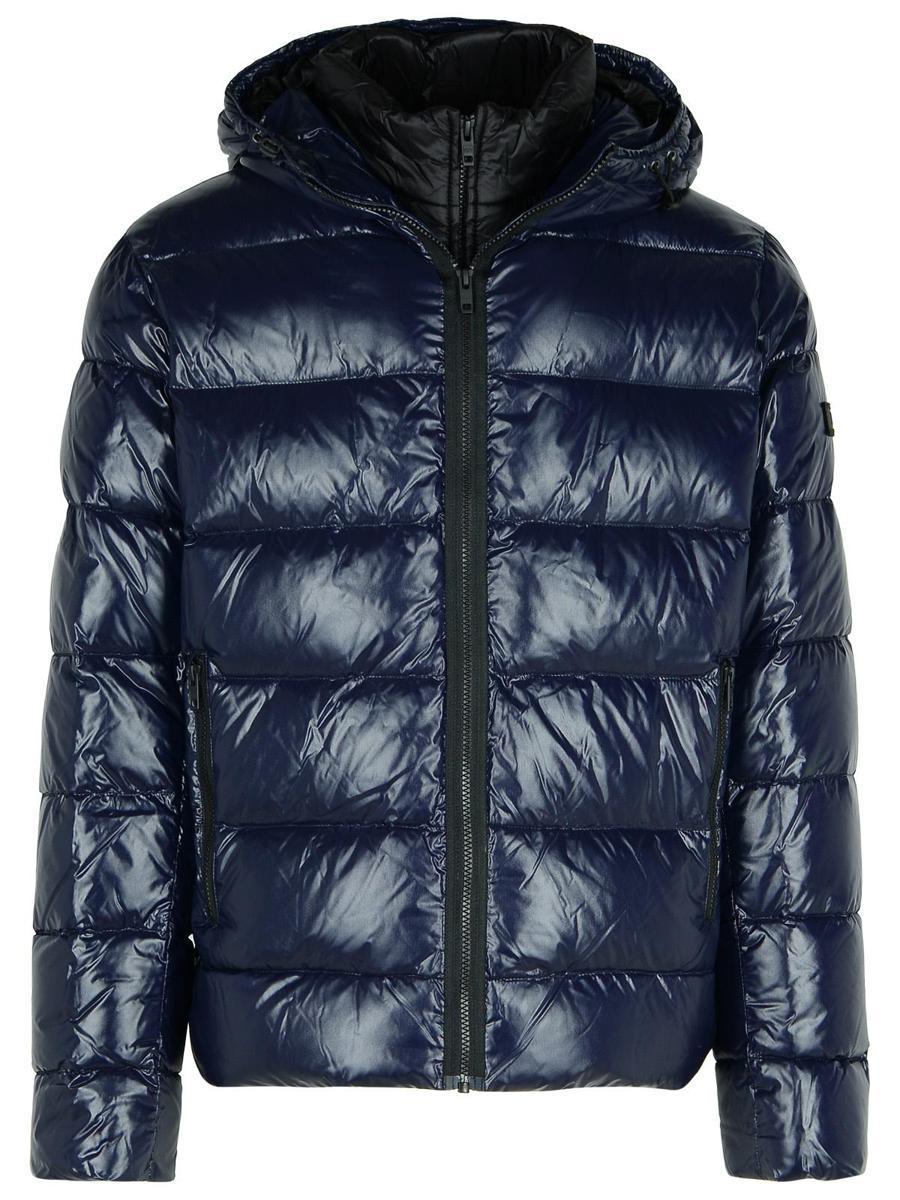 Fay Navy Polyamide Down Jacket in Navy