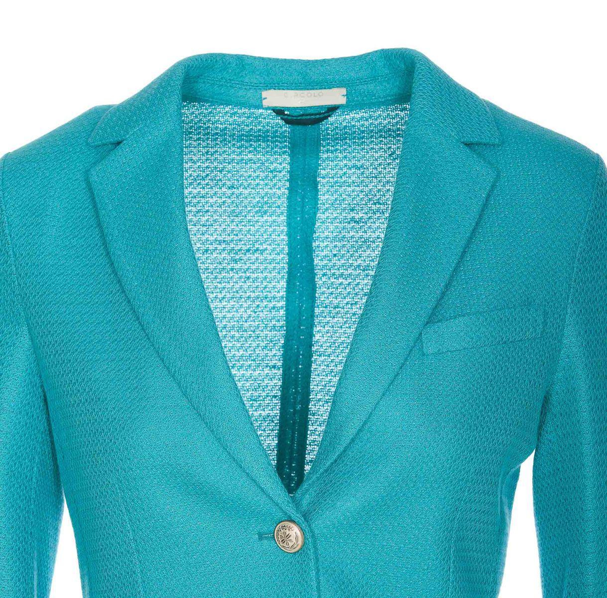 Circolo 1901 Linen And Cotton Blend Single-Breasted Jacket in Green