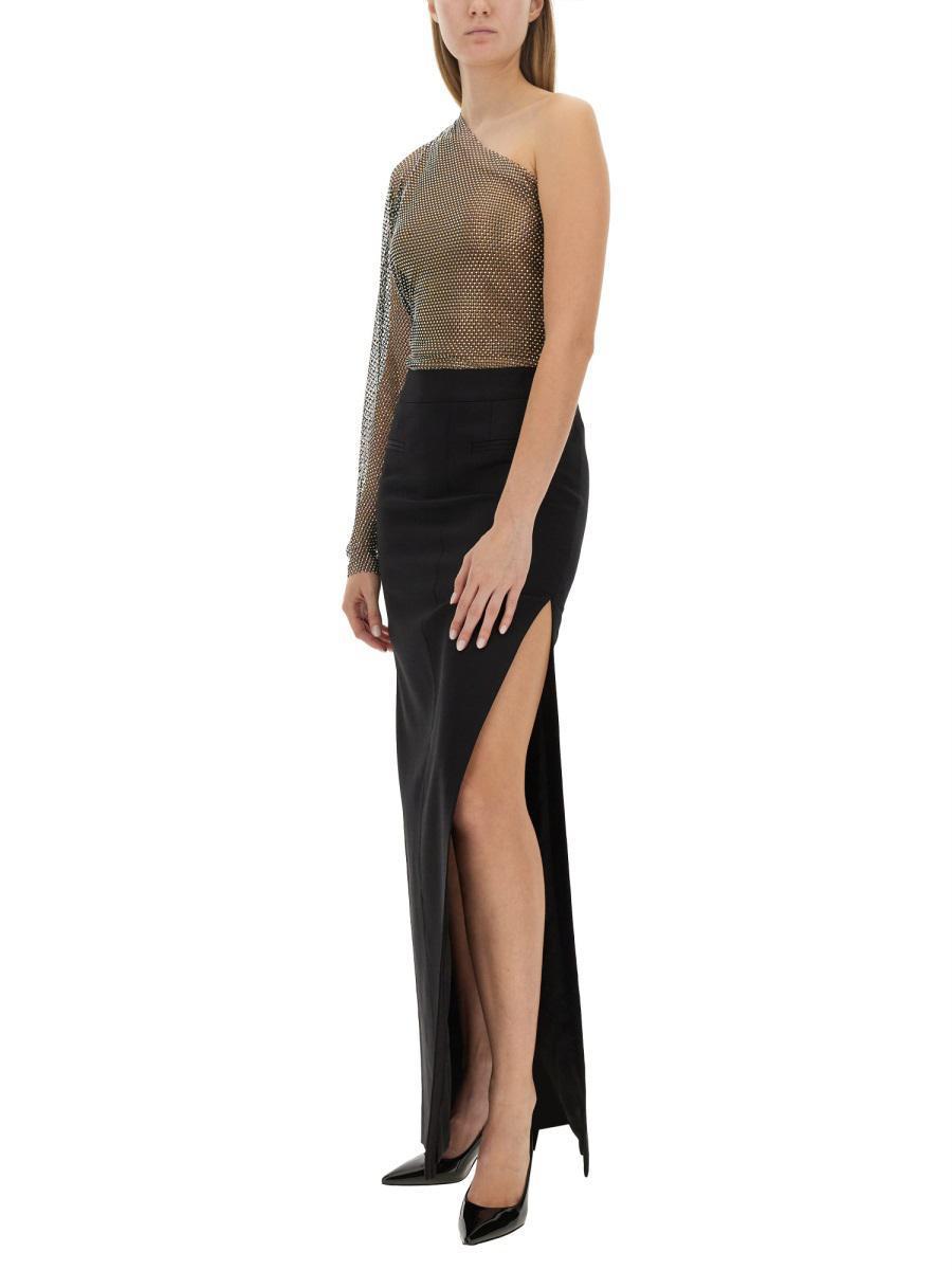 Genny Skirt With Slit in Black