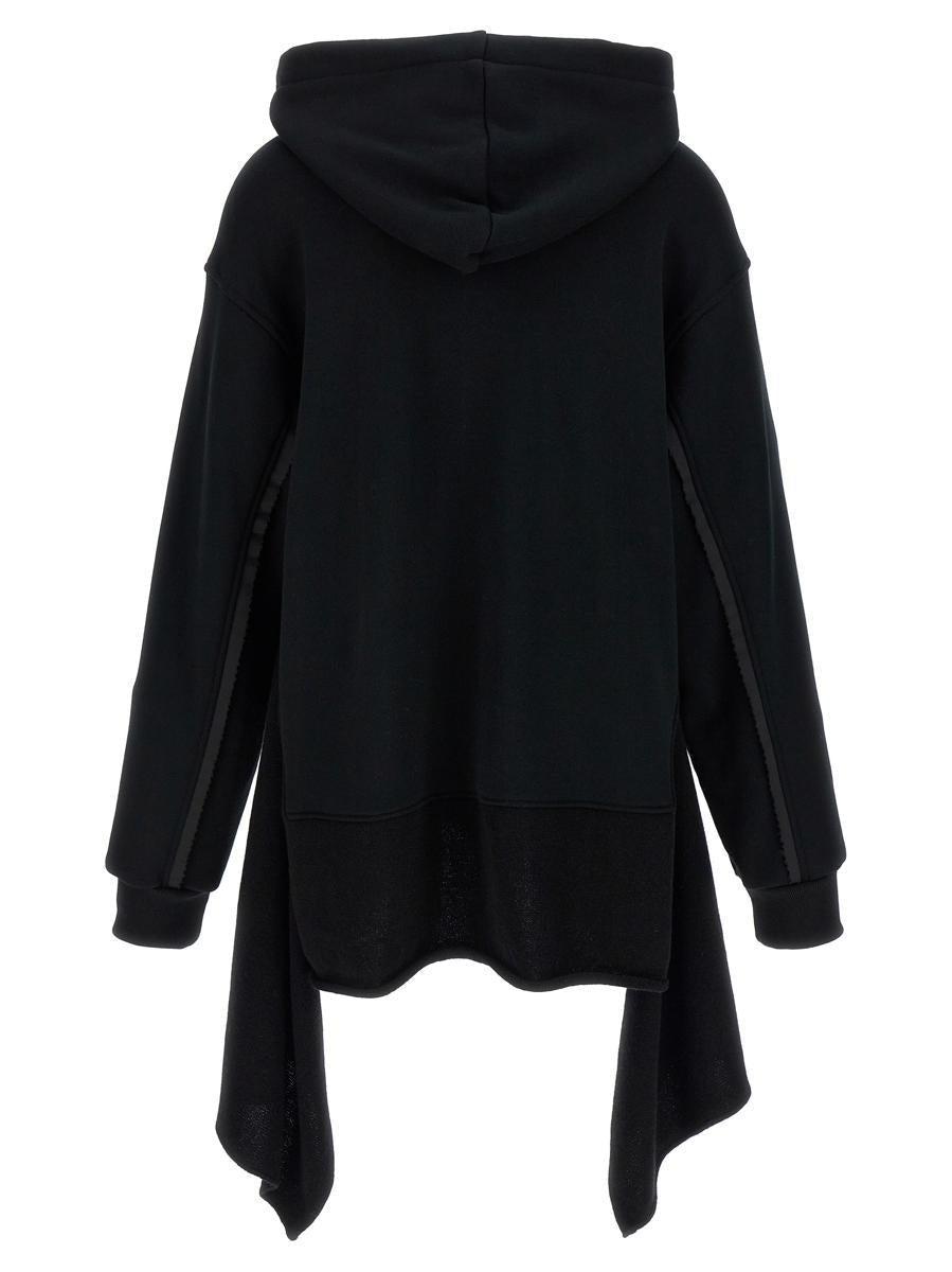 Undercover Two-Material Hoodie in Black