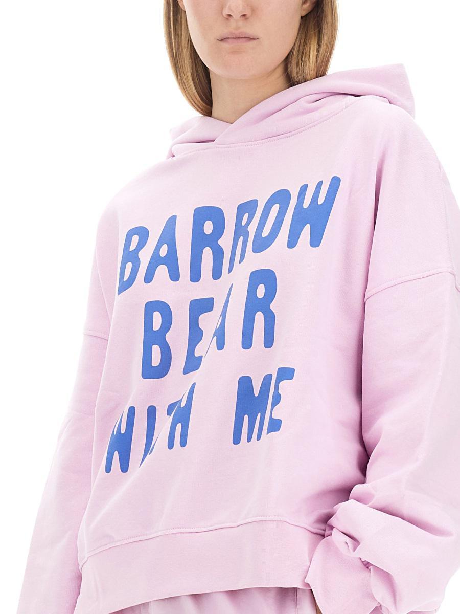 Barrow Sweatshirt With Logo in Pink